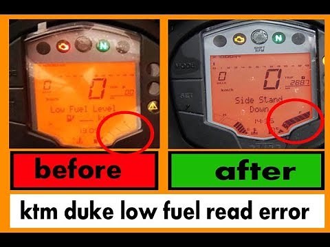 ktm duke 125 low fuel display error fix