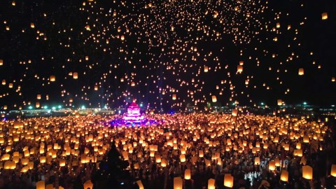 Loi Krathong: Thailand's Lantern Festival Captured by Drone
