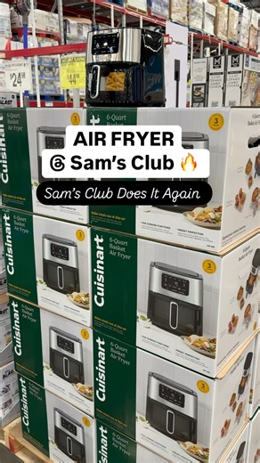 Sams Club Doesitagain on Instagram: "Hot off the press 掠- NEW! @cuisinart air fryer @samsclub. It’s 6 quarts, with 5️⃣ different cooking functions: air fryer, roast, bake & broil & has an auto keep warm feature. Comment AIR FRY for link "