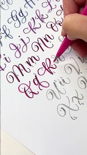 The Calligraphy Alphabet 💕 Written in a Modern Style w/ our Free Worksheet #calligraphylettering