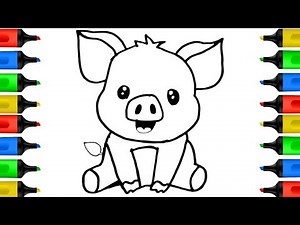 How to Draw Pink Piggy | Step by Step | Drawing Tutorial