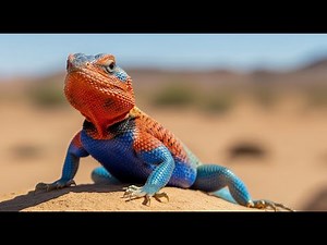 Agama Lizard | The Colorful Red-Headed Rock Dragon 🦎✨
