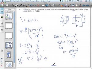 IB Math MAA SL - Maximize Volume