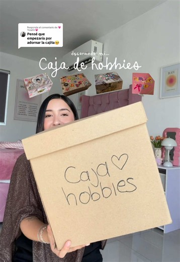 Respuesta a @💗Yoselin💗 ayúdenme a cómo decorar mi caja de hobbies!!🎨💗🫰📦 #cajadehobbies #hobbies #decorando #manualidades