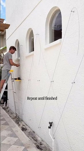 Easy DIY wire trellis wall with star jasmine