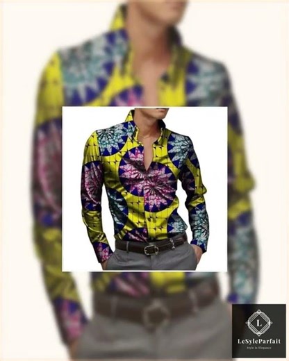 Printed Men's African Shirt