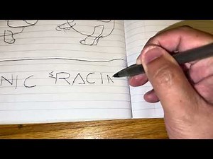 Drawing Sonic Racing logo finish line (part 4)