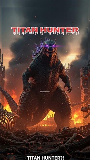 What If Godzilla Became a Titan Hunter? 😨☢️ 💀#godzilla #monsterverse #raptoranimez#viral