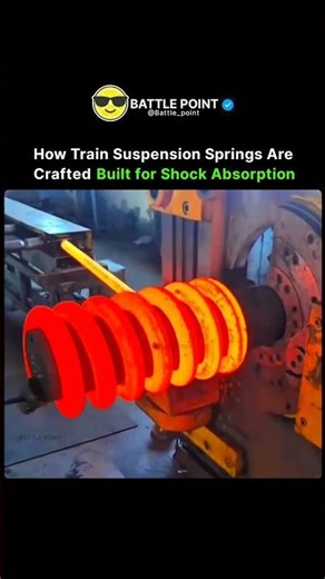 How Train Suspension Springs Are Made ⚙️ | Alloy Steel & Shock Absorption 🚆