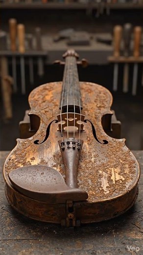 Rust violin cleaning asmr #rustremoval #satisfying #asmr