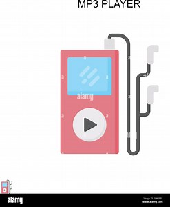 Mp3 player Simple vector icon. Illustration symbol design template for web mobile UI element Stock Vector Image & Art - Alamy