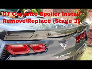C7 Corvette Spoiler Install (Stage 3 Stingray Spoiler) On A Z51