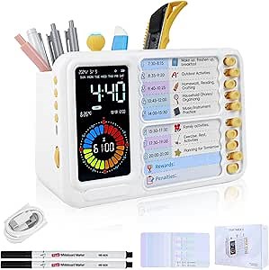 Amazon.com: 12/24 Hour Switching Task Timer, Timer for Kids, Visual Schedule for Kids with Autism, Visual Schedule for Kids, Time Management Tools, Autism Increase Self-Regulation, with 99-Minute Countdown : Home & Kitchen