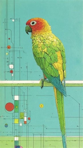 This Sun Conure Looks Insane in Every Art Style - 25 Different Styles #art #parrot #satisfying