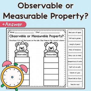 Observable or Measurable Property? – Cut and Paste Sorting Activity