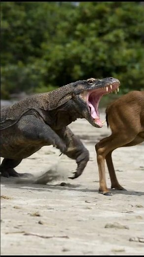 This Lizard Can Kill Prey Bigger Than Itself 😨 Komodo Dragon #komododragons #lizard #wildlife