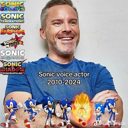 All Sonic official voice Actors over the years #sonicandthesecretrings