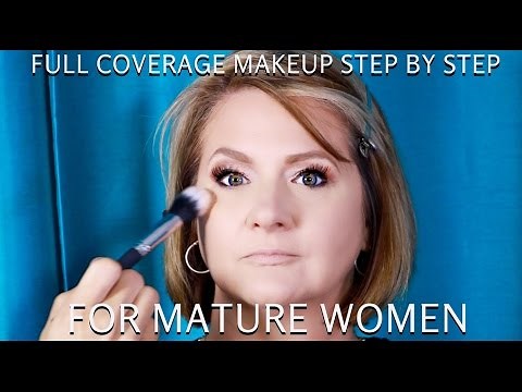 Full Coverage Makeup for Mature Women over 40 Step by Step Makeup Tutorial - mathias4makeup