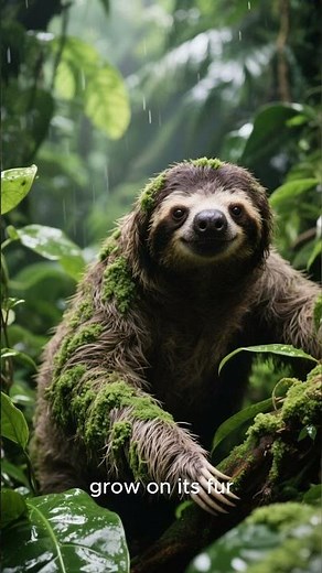 The Sloth’s Green Camouflage 🦥🌿