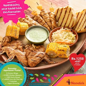 Break fast with the NEW Appteaser Platter this #Ramadan at Nando's! #NandosPK | Nando's