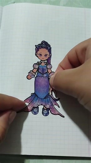 little mermaid princess #kpopdemonhunters #art #usa #art #paperdiy #splatoon3 #sticker #drawing #diy