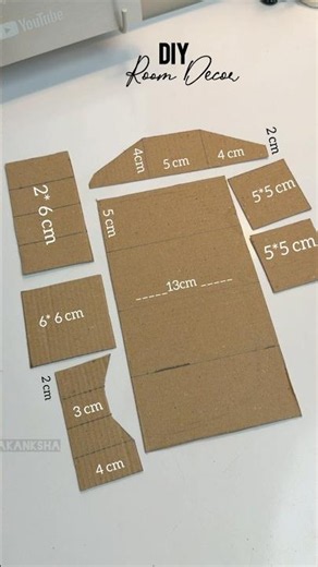 DIY Room Decor idea from waste Cardboard #shorts #diy