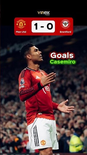 Casemiro Goals Manchester United vs Brentford #football #casemiro #manchesterunited #brentford