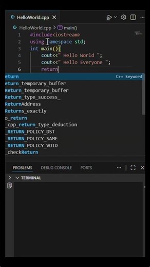 C++ Practice Day 1 | Hello World Program #shorts #cpp #coding