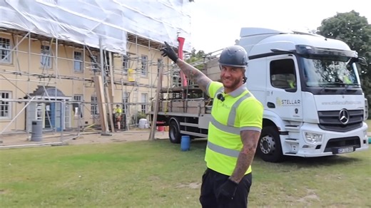 Finishing touches on a complex scaffolding job