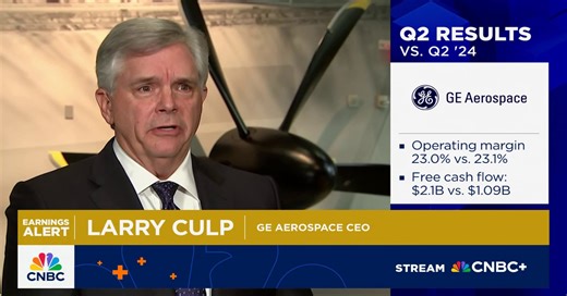 GE Aerospace CEO Larry Culp on Q2 results: There's a lot that's going right in the business