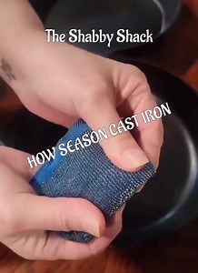 Y'all get busy on that cast iron skillet, here's how to re season it. | The Shabby Shack