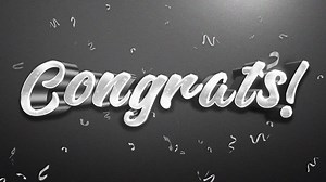 Congratulations 3D Text Design with Confetti | Free Stock Video Footage
