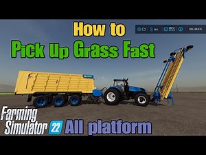 How to Pick up Grass Fast with this Set Up on FS22 / for all platforms