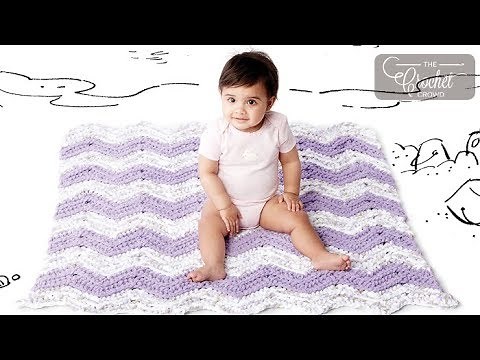 Easy Crochet Simple Chevron Baby Blanket