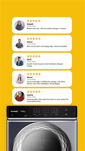 27 reactions | Ramai yang puas hati dengan KHIND Washer Dryer 2-in-1!...