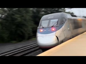 Amtrak’s Acela and Others at Night with MARC trains in Odenton, MD!