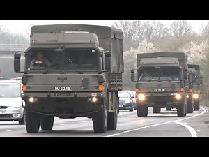 British Army logistic trucks travel in convoys 🚛🪖