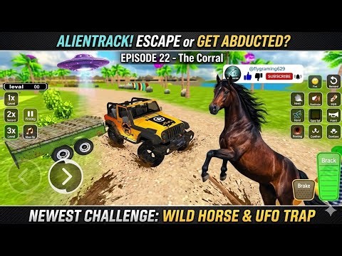 ALIEN ATTACK 😱 Escape or Get Abducted? Wild Horse Jeep Challenge! UFO vs Jeep 🚀 Can I Escape