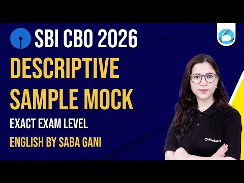 SBI CBO Descriptive Paper Essay & Letter 2026 | SBI CBO English Preparation | Saba Gani | Oliveboard