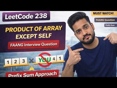 Leetcode 238 Product of Array Except Self | Java | Pattern 4 : Prefix Sum
