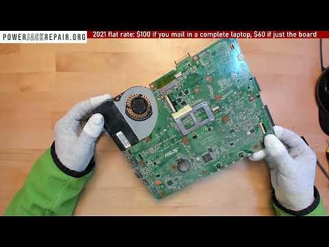 Asus X53e k53e laptop charge port power jack repair fix charging connector replacement