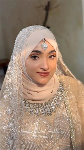 Bridal hijab tutorial insta:sheikhs_bridal_makeover ☎️:9061930073 #wedding #bridalmakeup #hijabi