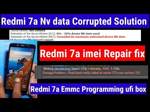 Redmi 7a Emmc Programing with imei Repair Umt dongle | Xiaomi 7a Nv data carrepted problem Solution