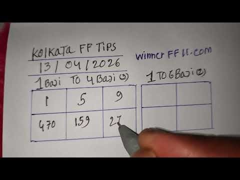 13/04/2026 KOLKATA FATAFAT TIPS।।TODAY KOLKATA FF TIPS TODAY।। KOLKATA FATAFAT TIPS