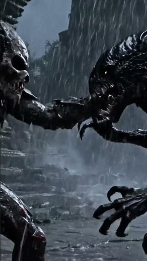 Predator vs Alien fight scene