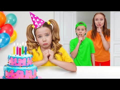 Birthday surprise party for kids with Cake and Fun