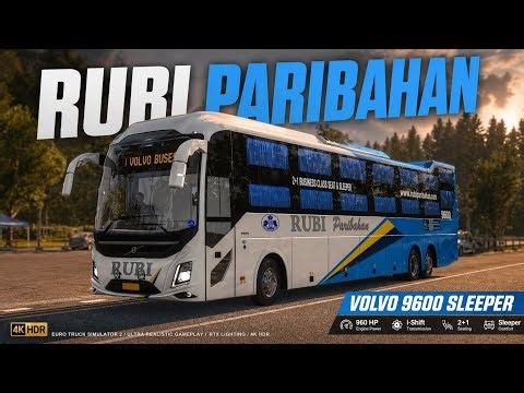 RUBI Paribahan Volvo 9600 Sleeper 🔥 Ultra Realistic ETS2 Bus Mod | Indian Style Driving 🇮🇳
