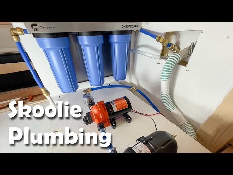 Plumbing our Skoolie + Installing a Clearsource Water Filter | BUS BUILD EPISODE 32