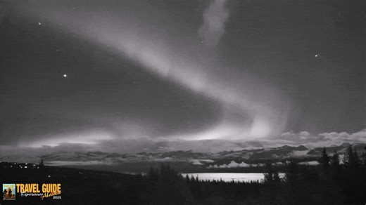 💚 From the Inspiration Ridge Preserve cam in Homer, Alaska last night's aurora display was unbelievable! Even though this is in black and white you can witness the intensity. Stay tuned! This cam will be full color to watch aurora soon. Watch live daily at https://hdontap.com/stream/394029/inspiration-ridge-homer-alaska-live-webcam Center for Alaskan Coastal Studies | Travel Guide Book