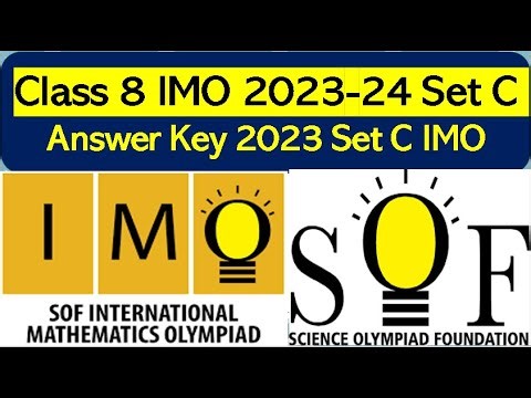 Answer key IMO Class8 2023-24 Set C SOF Mathematics Olympiad solved paper #olympiad #imo #sof #2023